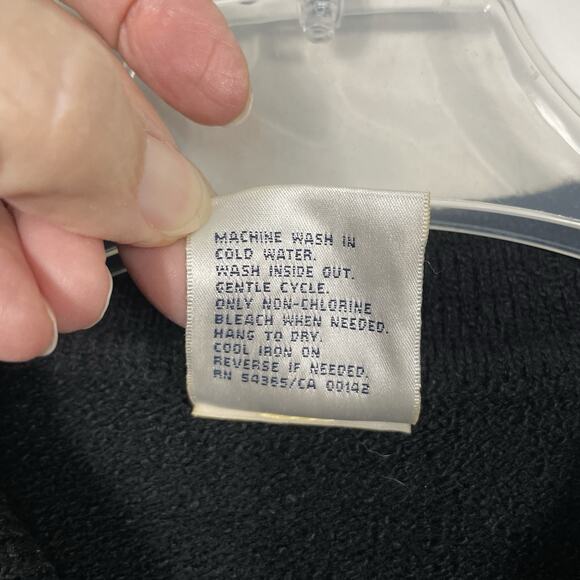 VTG Allison Daley Beaded Cat Sweater Size PL Black Full Zip Cardigan Fun Classic - Picture 13 of 16